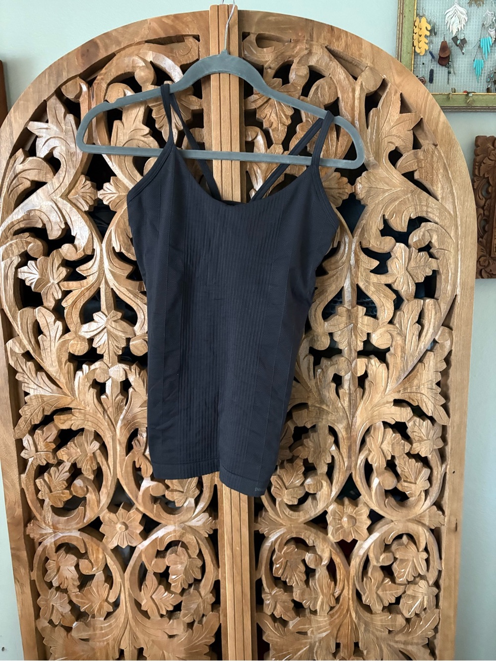Patagonia Black Ribbed Tank Top with Thin Straps